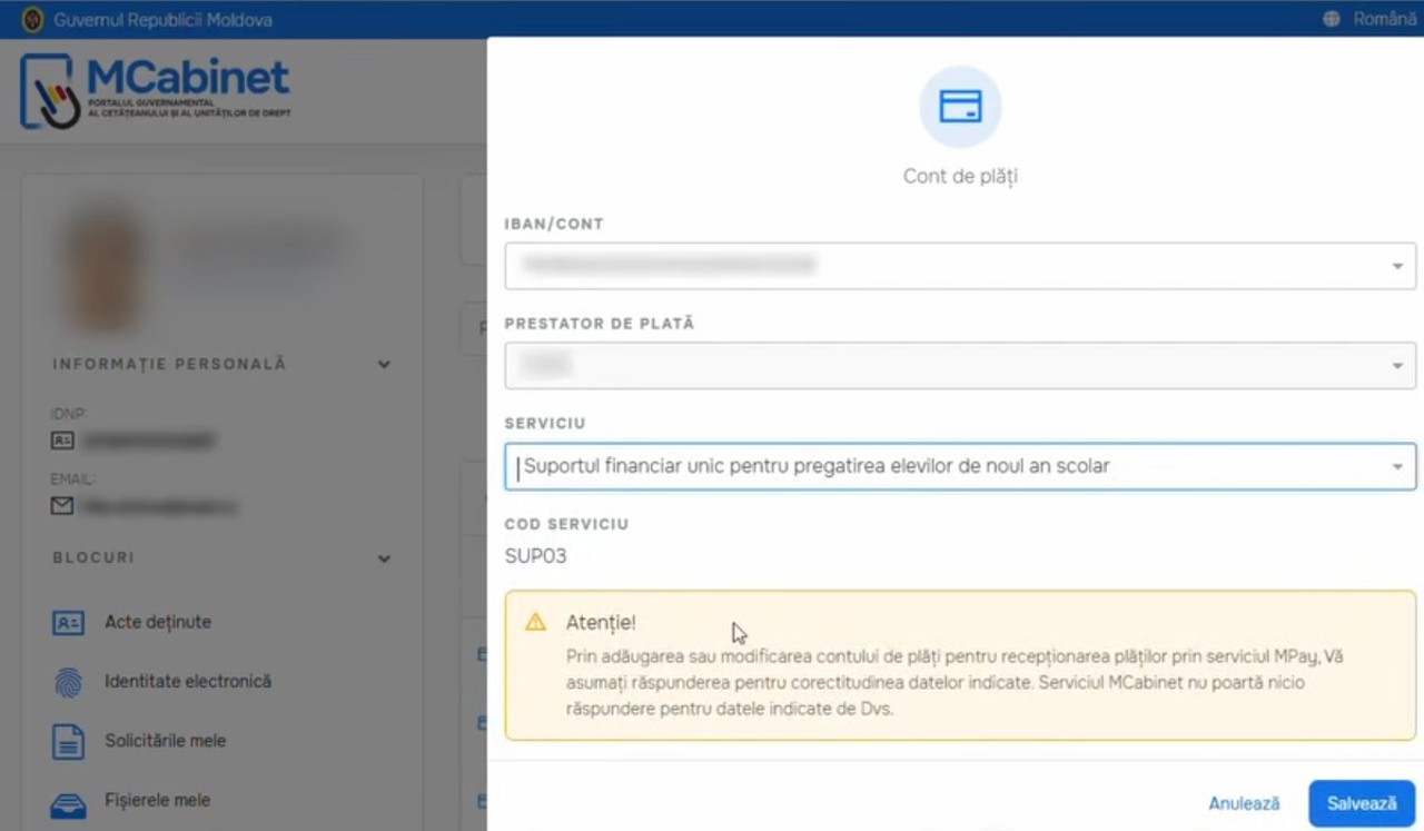1,000 lei for primary and secondary students sent to cards: steps to get it