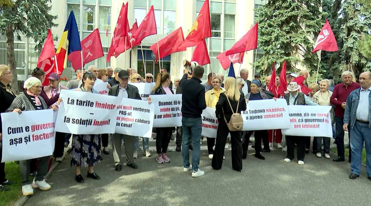 PCRM a organizat un protest față de majorarea tarifelor la gaze și căldură