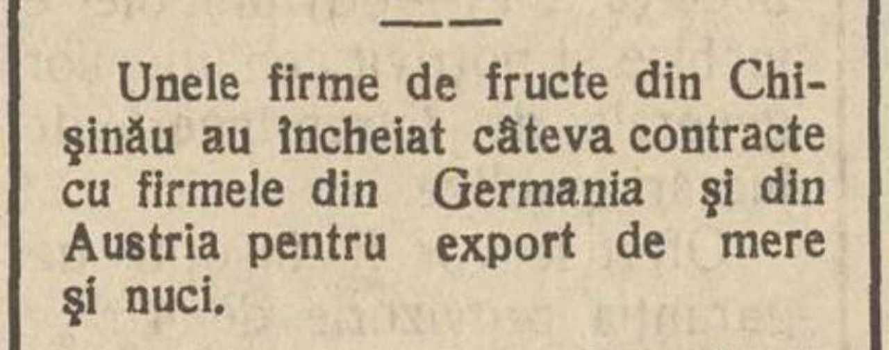 Revista presei interbelice: În 1926 fructele din Basarabia ajungeau pe piețele din Germania și Austria