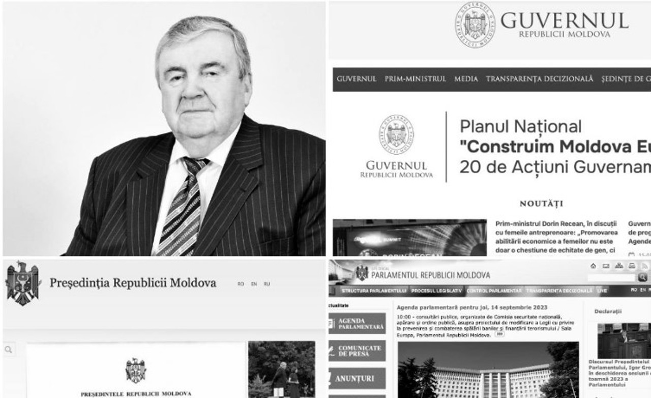 National Mourning // Government websites, in black and white, as a sign of respect for the country's first president Mircea Snegur