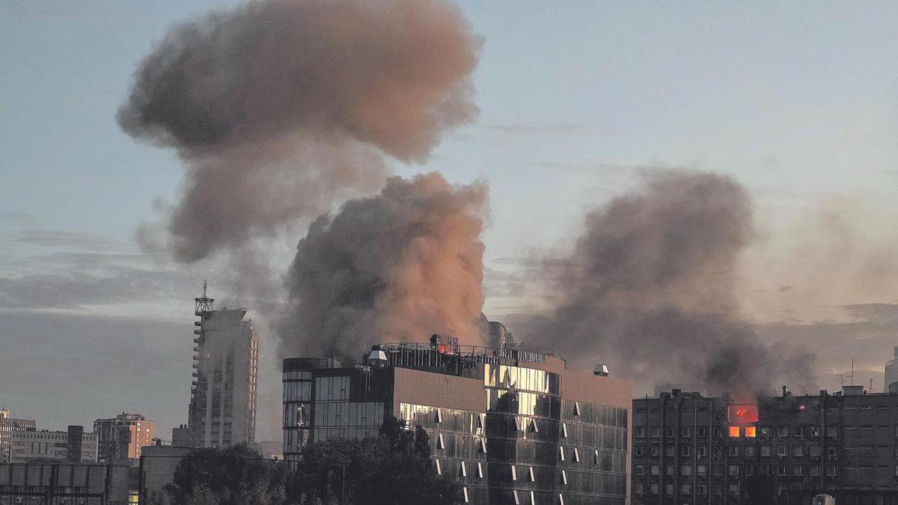 Two buildings and a private house in Kiev were damaged as a result of a drone attack