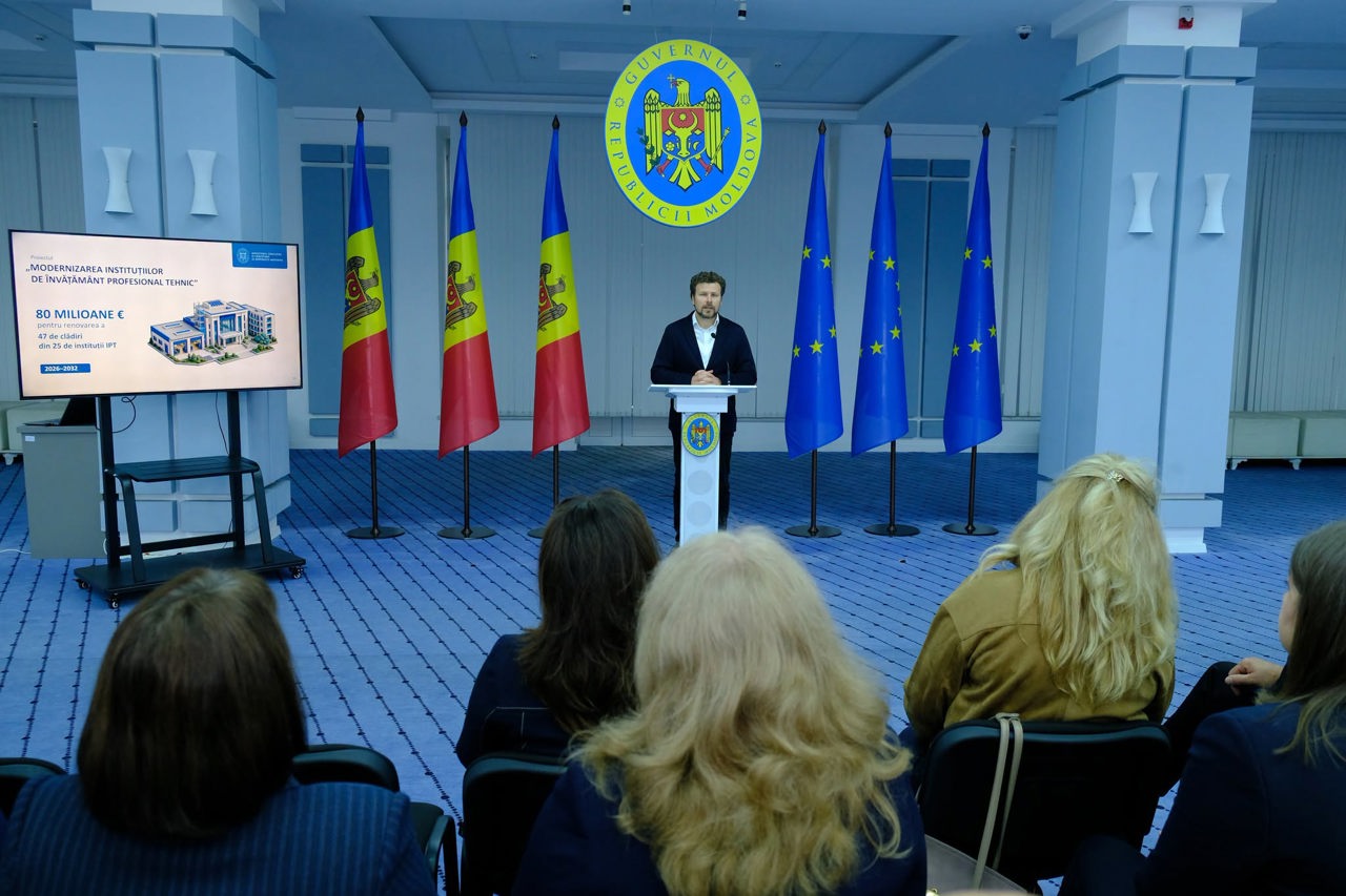 Investiții de 80 de milioane de euro în școlile profesionale. Dan Perciun: „Un sistem esențial pentru competitivitatea R. Moldova” 