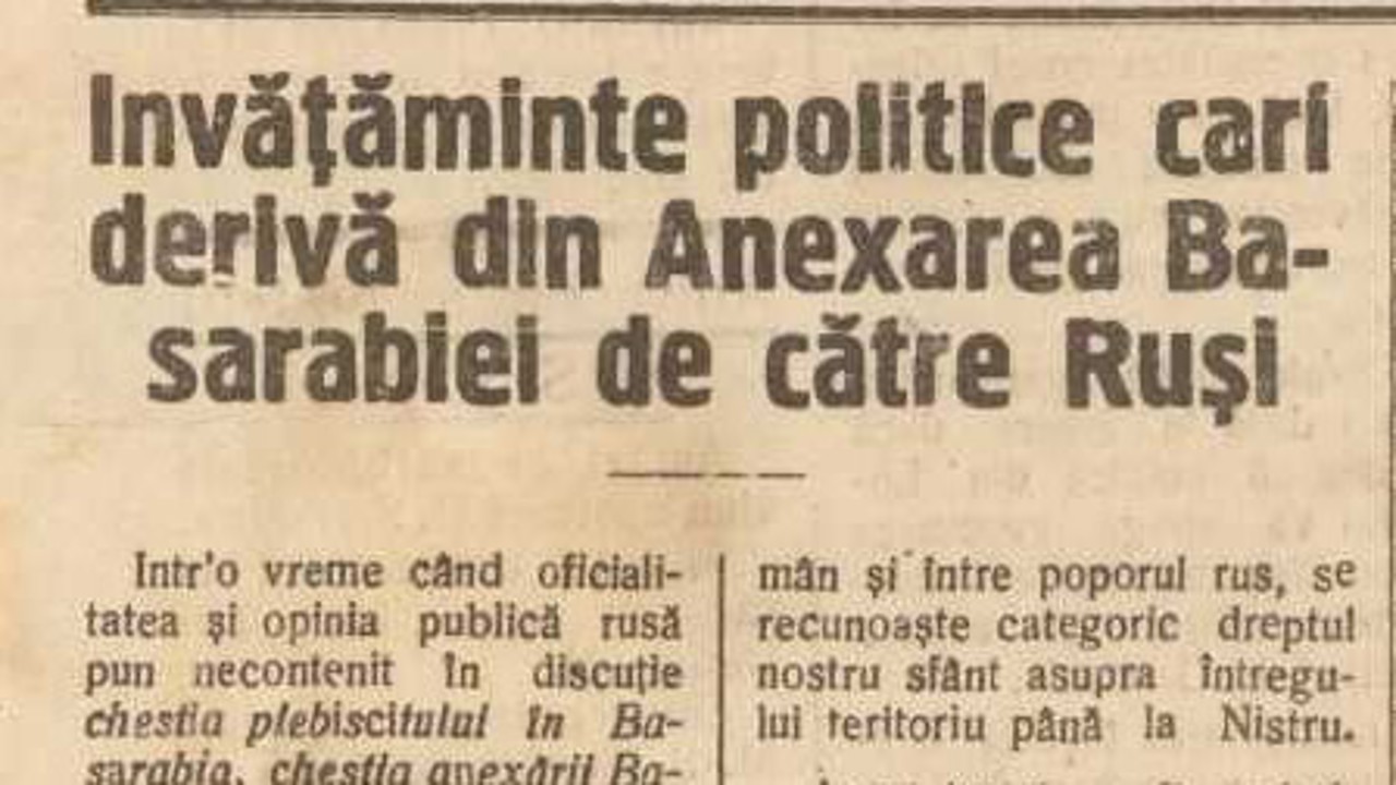 Revista presei interbelice: „Cu ce drept moral crede ea [Rusia] că mai poate pretinde Basarabia?”