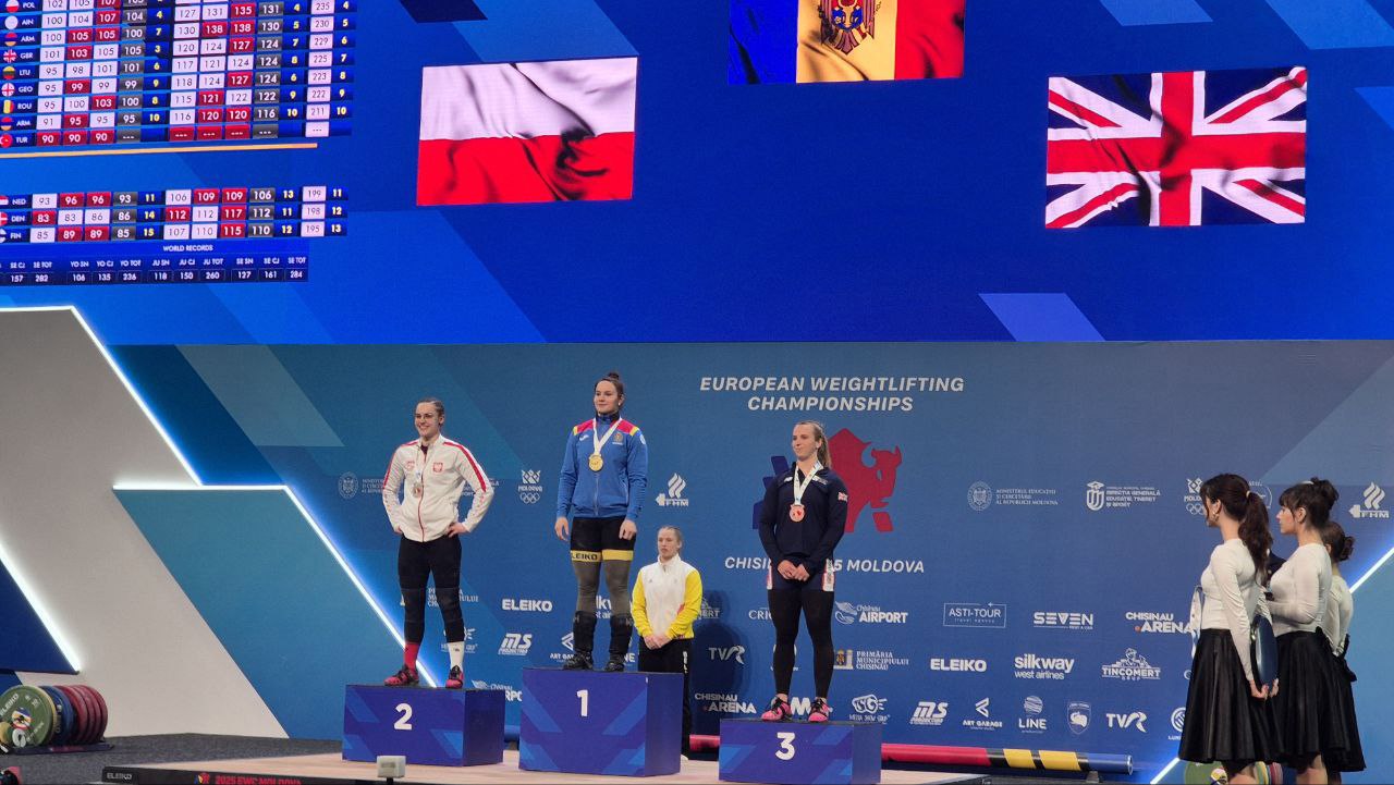 Performanță senzațională a Elenei Erighina! Moldoveanca a devenit campioană europeană la haltere