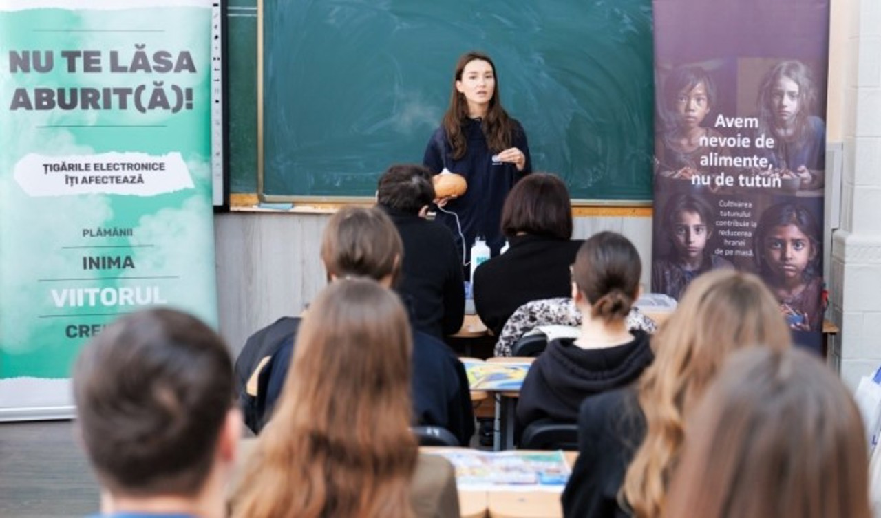 Stop țigărilor: Proiect-pilot de prevenție și implicare comunitară implementat în cinci școli 