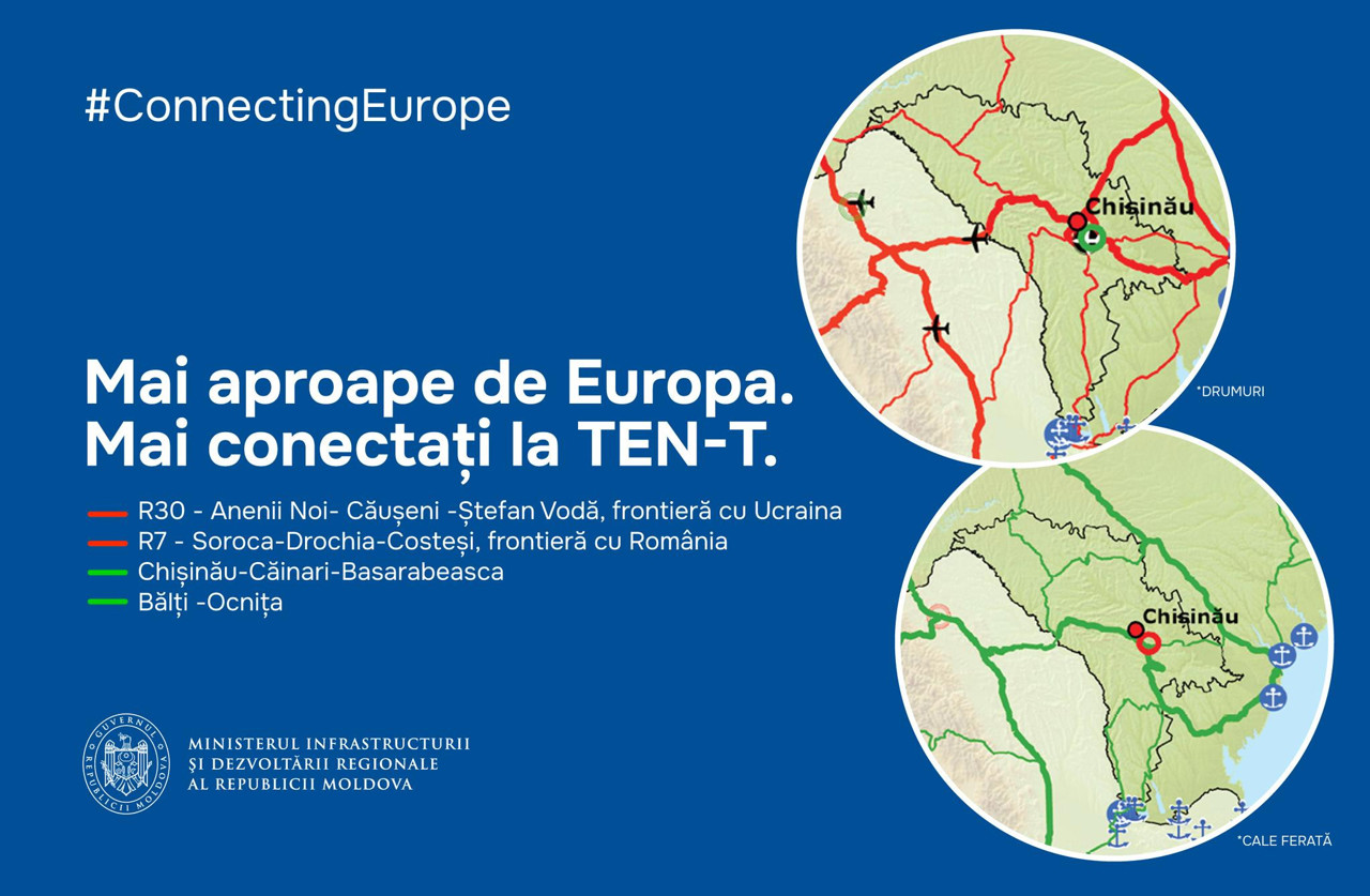 Două drumuri naționale au fost incluse în rețeaua transeuropeană de transport TEN-T