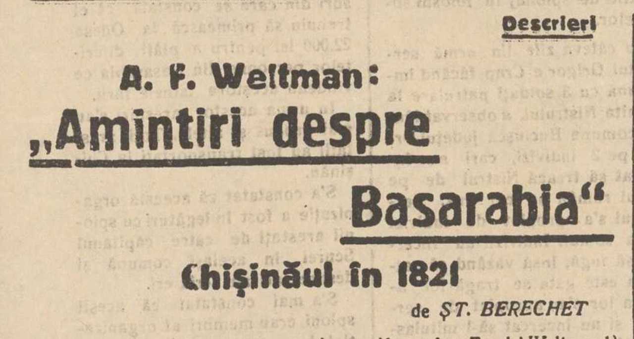 Revista presei interbelice: Basarabia și-a păstrat limba română în ciuda influenței ruse de peste un secol