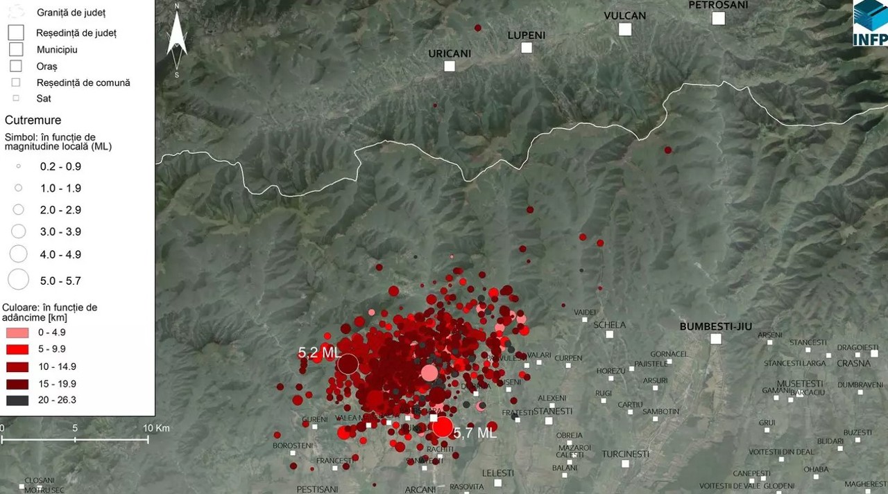Peste 800 de cutremure în România, în ultima săptămână