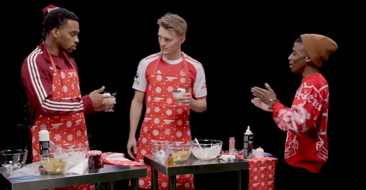 Martin Odegaard și Jurrien Timber au făcut cheesecake-uri de sărbători