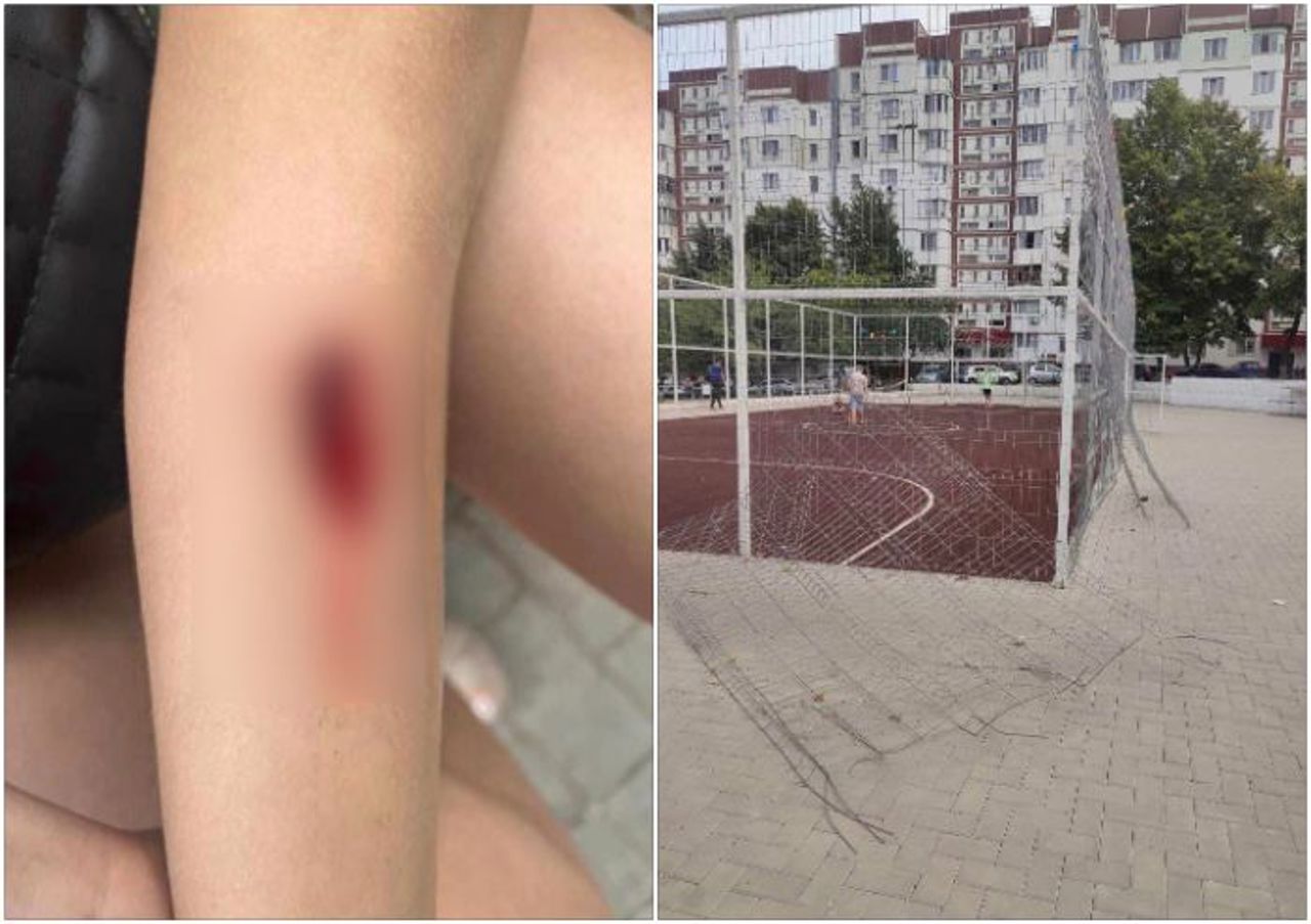 Incident la un teren sportiv, inaugurat recent de blocul lui Șor la Ciocana. Poliția a inițiat o anchetă, după ce mai mulți copii ar fi fost răniți