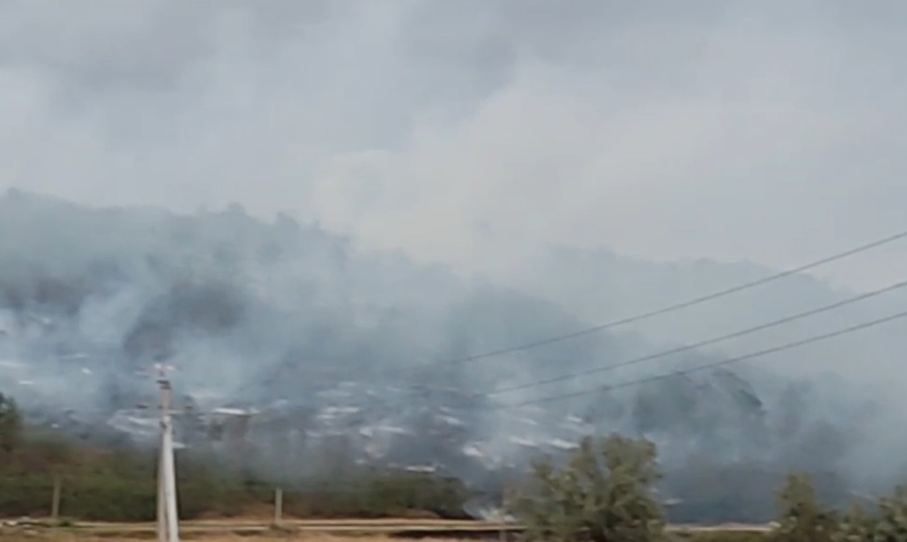 Incendiu de vegetație în apropierea PTF Leușeni. Două echipaje de pompieri, la fața locului