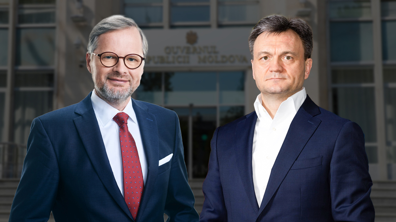 Пресс-конференция Дорина Речана и его чешского коллеги Петра Фиалы в прямом эфире