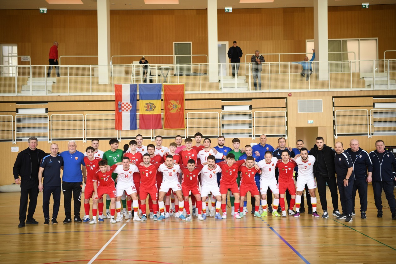 Naționala de futsal a Republicii Moldova a remizat cu selecționata Muntenegrului