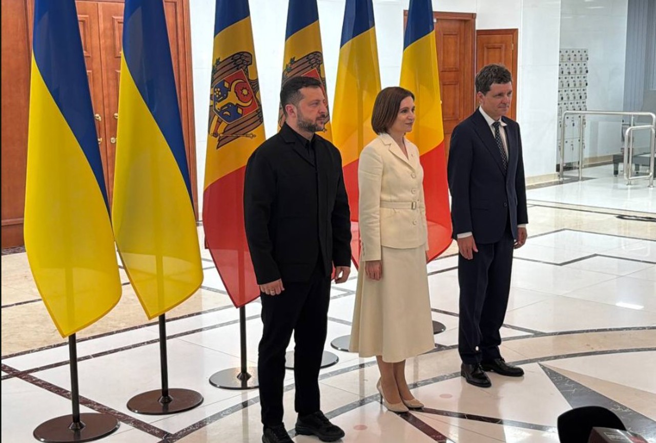 Maia Sandu, Nicușor Dan și Volodimir Zelenski, mesaje de unitate la Chișinău, de Ziua Independenței