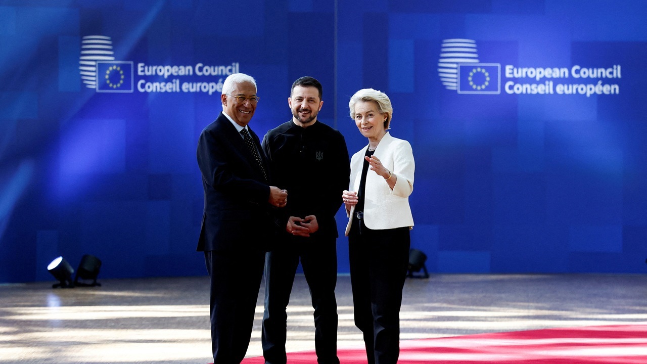 EU summit: Zelensky urges support as U.S. aid to Ukraine stalls