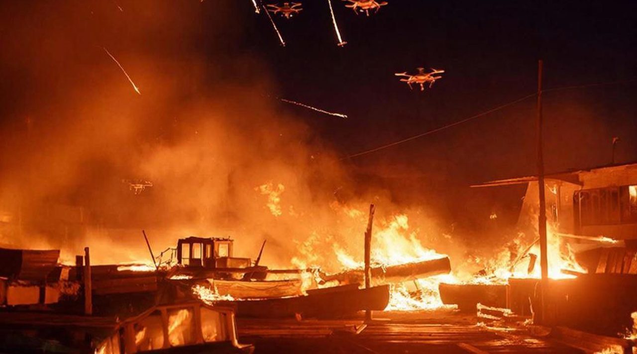 Atac cu drone în apropierea Mării Negre: nave avariate și incendii în Krasnodar