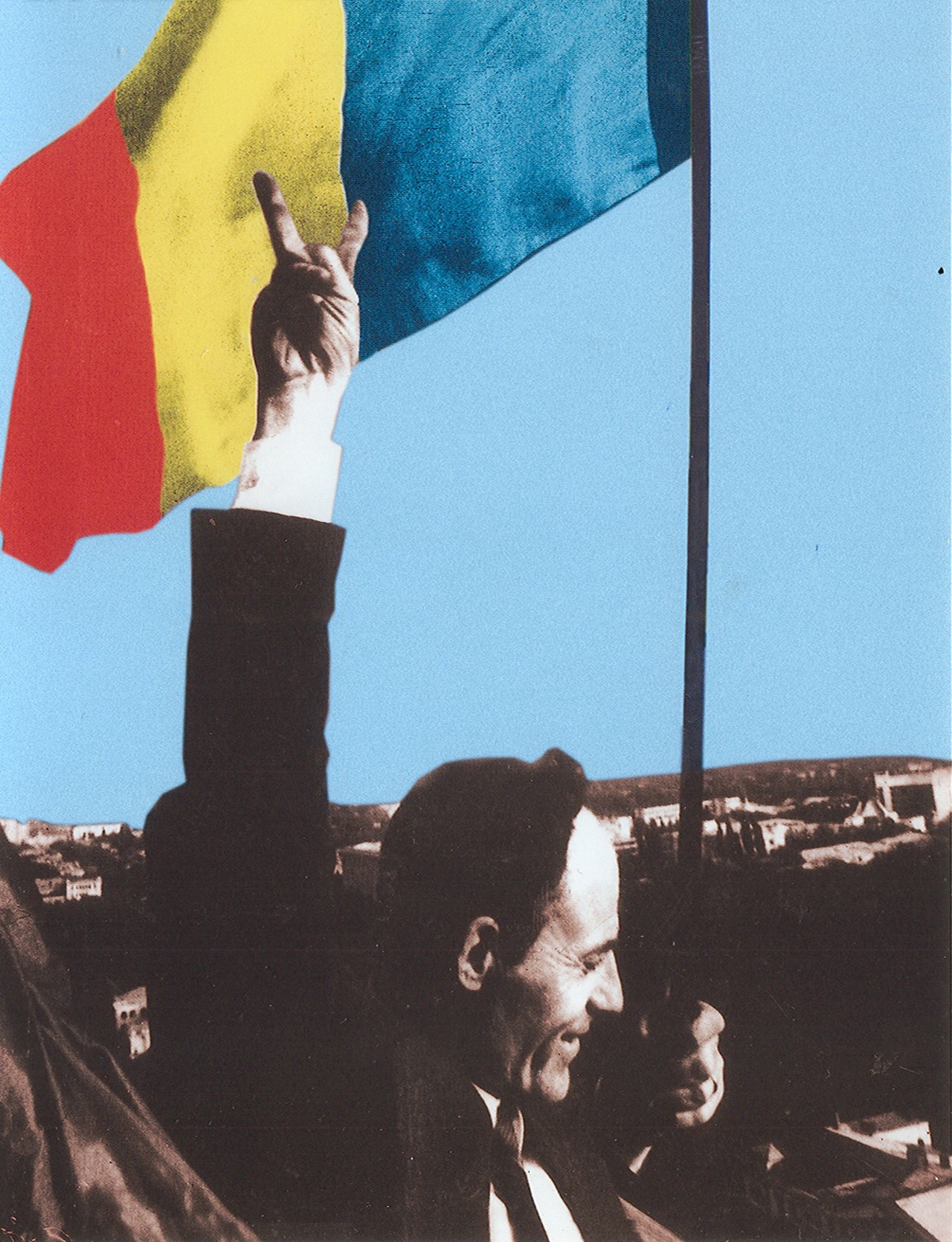 Gheorghe Ghimpu arborează drapelul