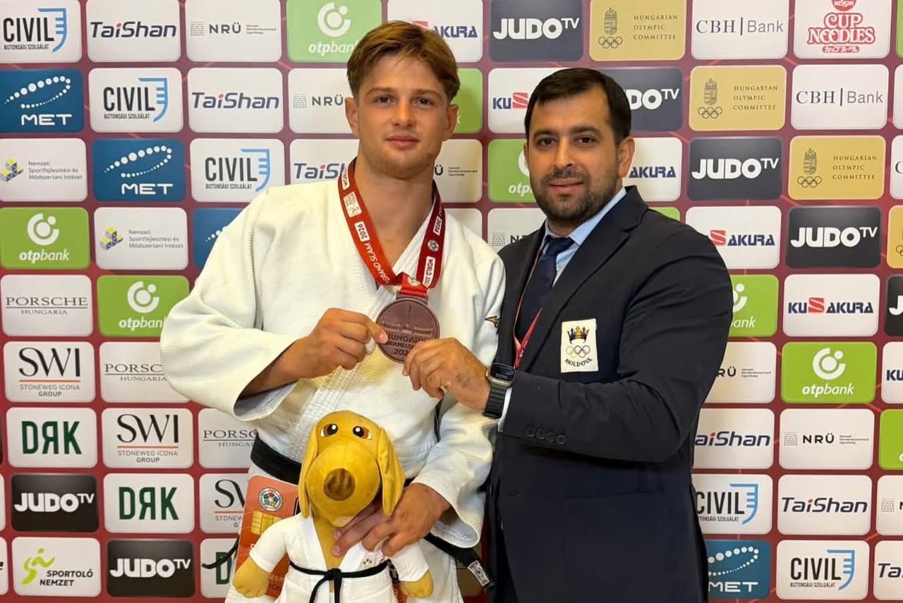 Judocanul moldovean Mihail Latîșev a urcat pe podiumul de premiere la Grand Slam-ul de la Budapesta 