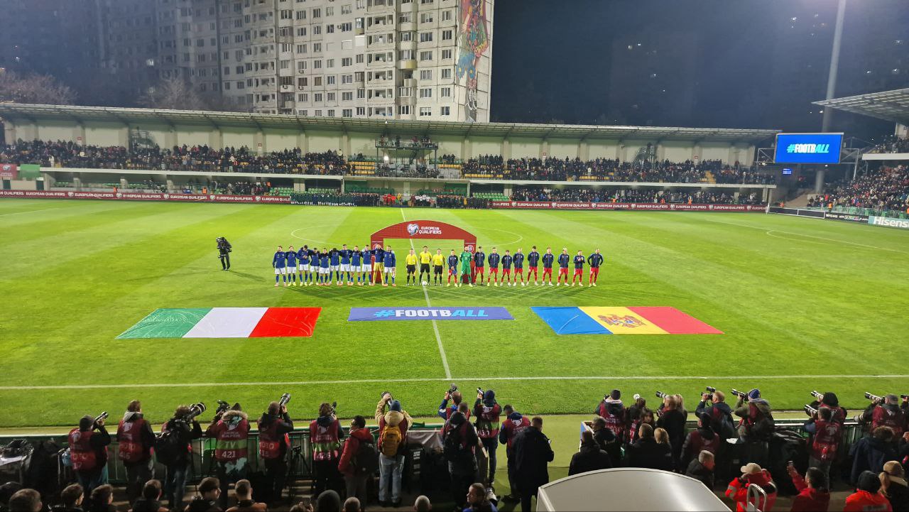 LIVE TEXT. Fotbal. Republica Moldova - Italia, meci din preliminariile Campionatului Mondial din 2026. Meciul s-a încheiat cu victoria Italiei, scor 2-0
