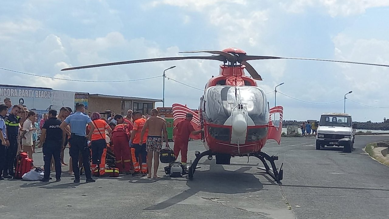 Un turist din Republica Moldova, salvat de la înec, pe o plajă din Mangalia. Medicii au reușit să-l resusciteze 