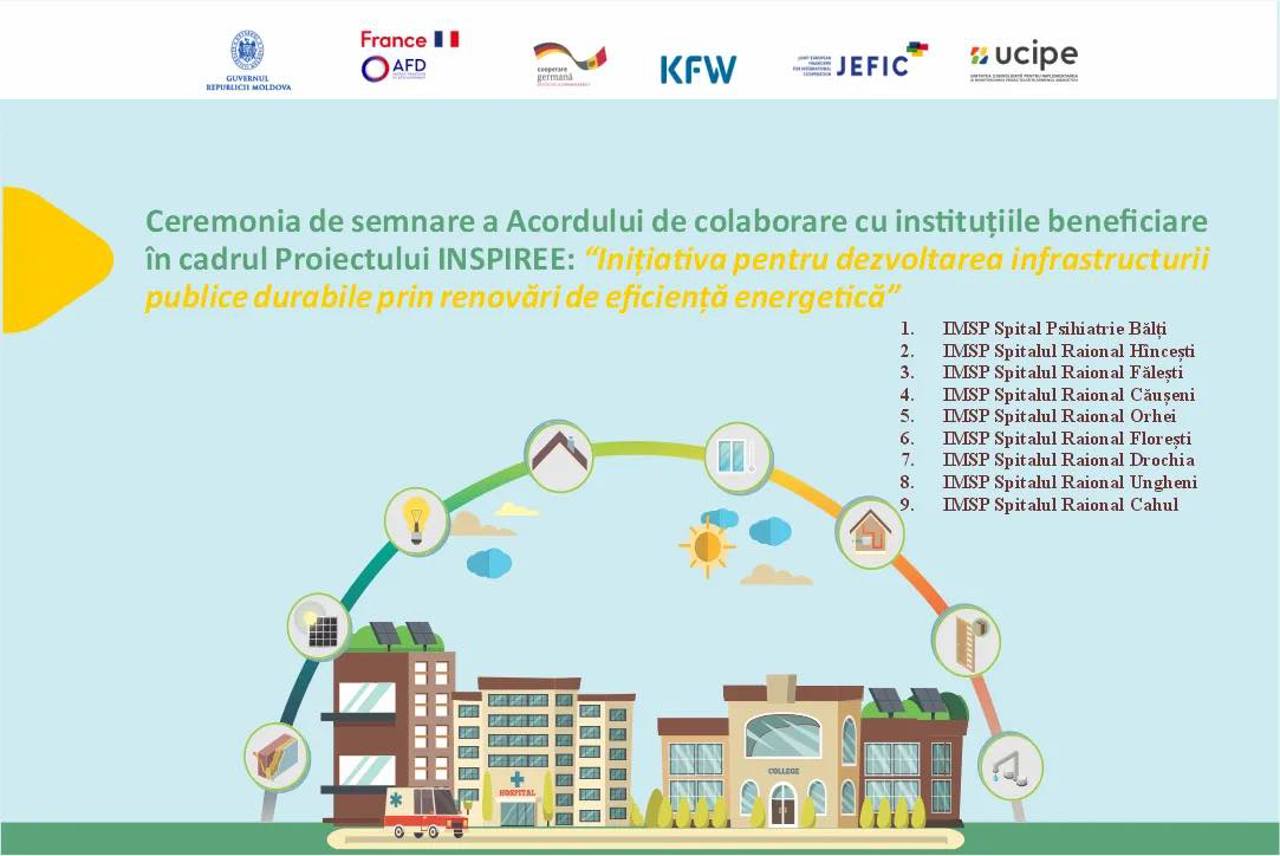 Nouă spitale din R. Moldova, reabilitate energetic: „Pierderile de energie în clădirile publice ajung până la 50% sau chiar mai mult”