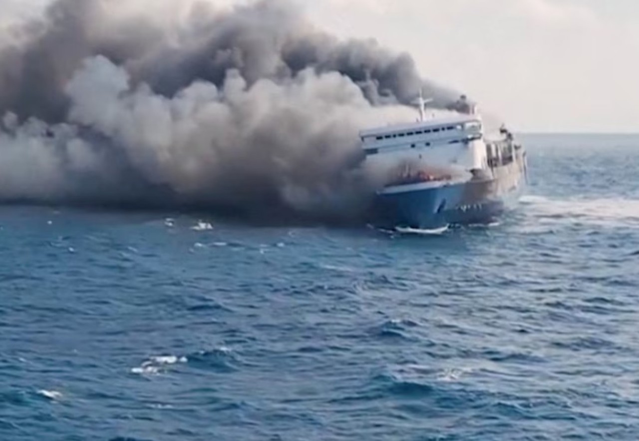 Volatile cargo impedes rescue as Indonesian ferry catches fire