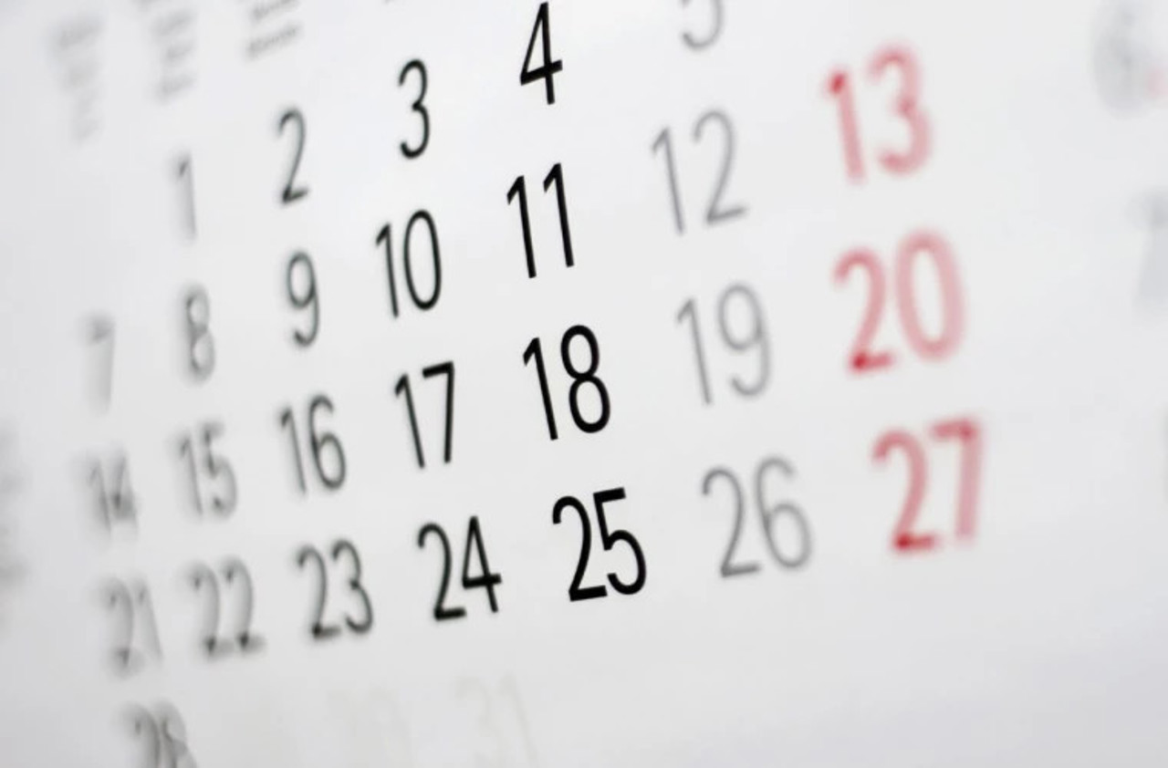 January 2 and May 8, declared days off