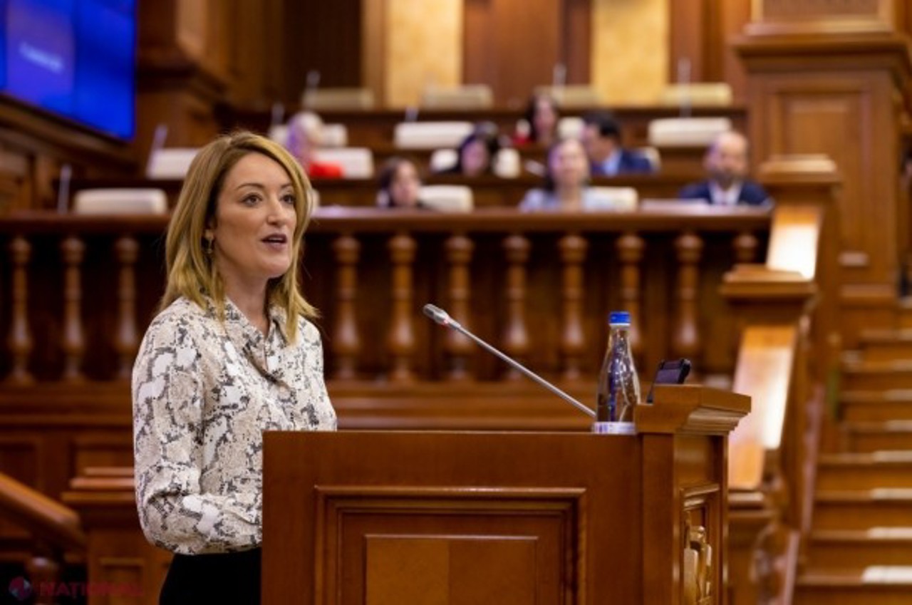 Președinta Parlamentului European, Roberta Metsola, un nou discurs în Legislativul de la Chișinău