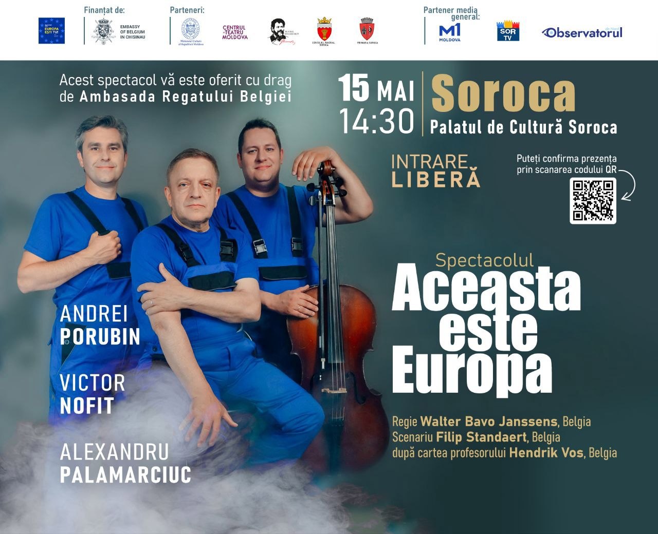 Soroca: „Aceasta este Europa” – spectacol despre originile UE, cu acces gratuit pentru public