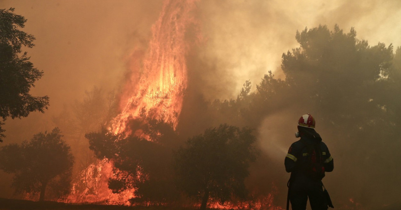 Grecia a înregistrat „niveluri record” de emisii de dioxid de carbon pentru luna iulie, din cauza incendiilor de vegetație 