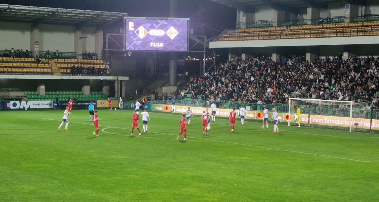 LIVE TEXT | Fotbal | Liga Națiunilor: Republica Moldova - Insulele Feroe. După 70 de minute, scorul este de 1-1
