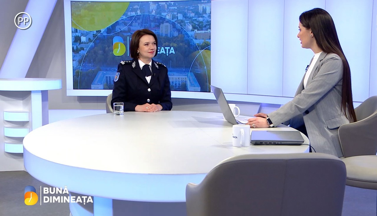 captură video: Liliana Pușcașu, în platoul emisiunii „Bună dimineața”