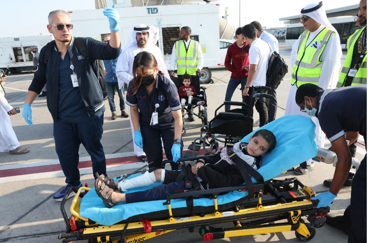 The United Arab Emirates is transporting children from Gaza for urgent medical treatment