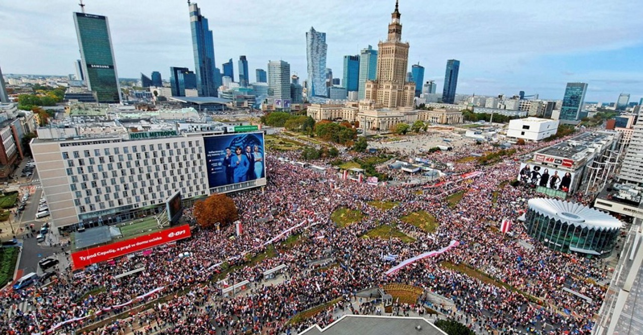 A million people demonstrated in Warsaw 