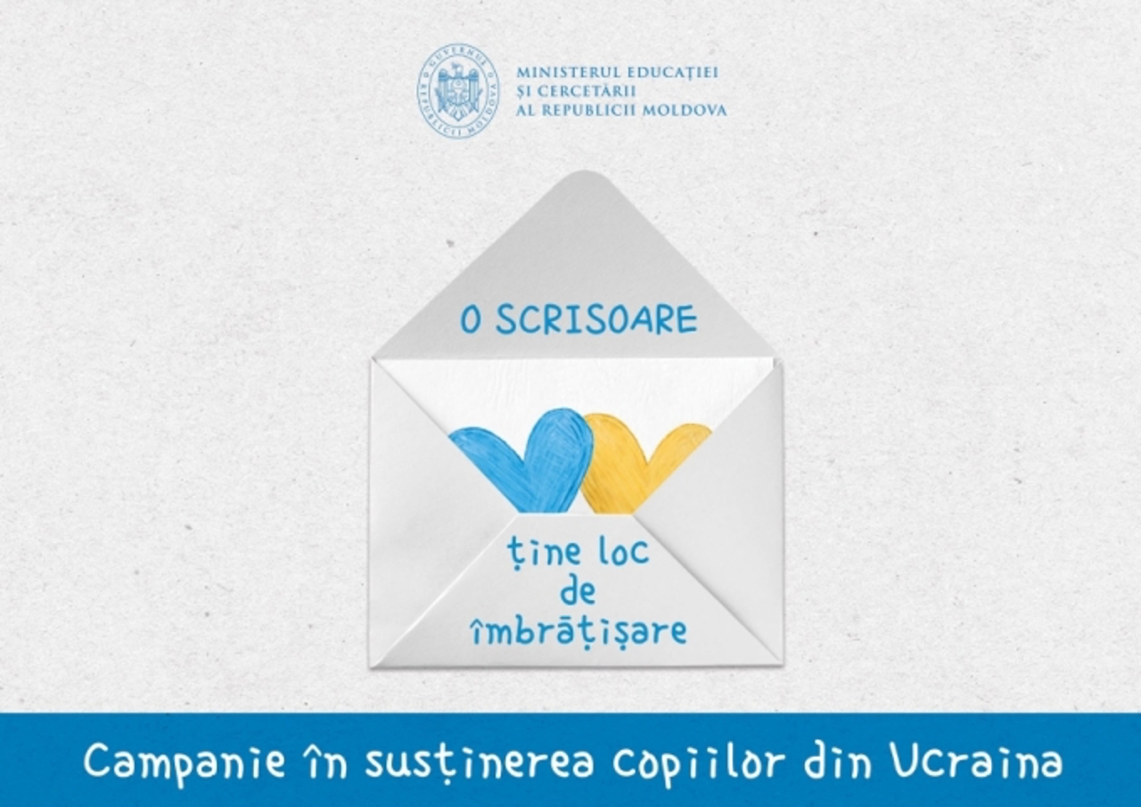 Îmbrățișare prin scrisoare: Elevii moldoveni, îndemnați să transmită scrisori de solidaritate copiilor ucraineni