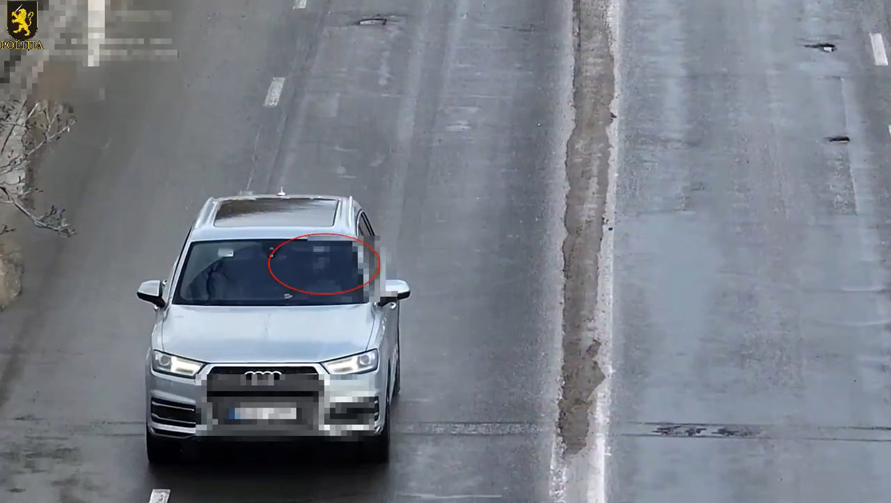 „Ochiul din cer” la Orhei: Drona Poliției a surprins zeci de șoferi cu telefonul la volan