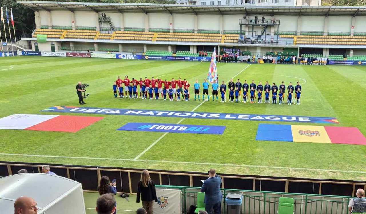 „Tricolorii" au debutat cu dreptul în Liga Națiunilor. Echipa Republicii Moldova a învins cu 2:0 reprezentativa Maltei