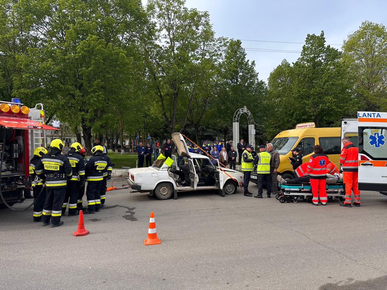 Mobilizare generală la Șoldănești pentru a verifica viteza de reacție în cazul unui cutremur devastator