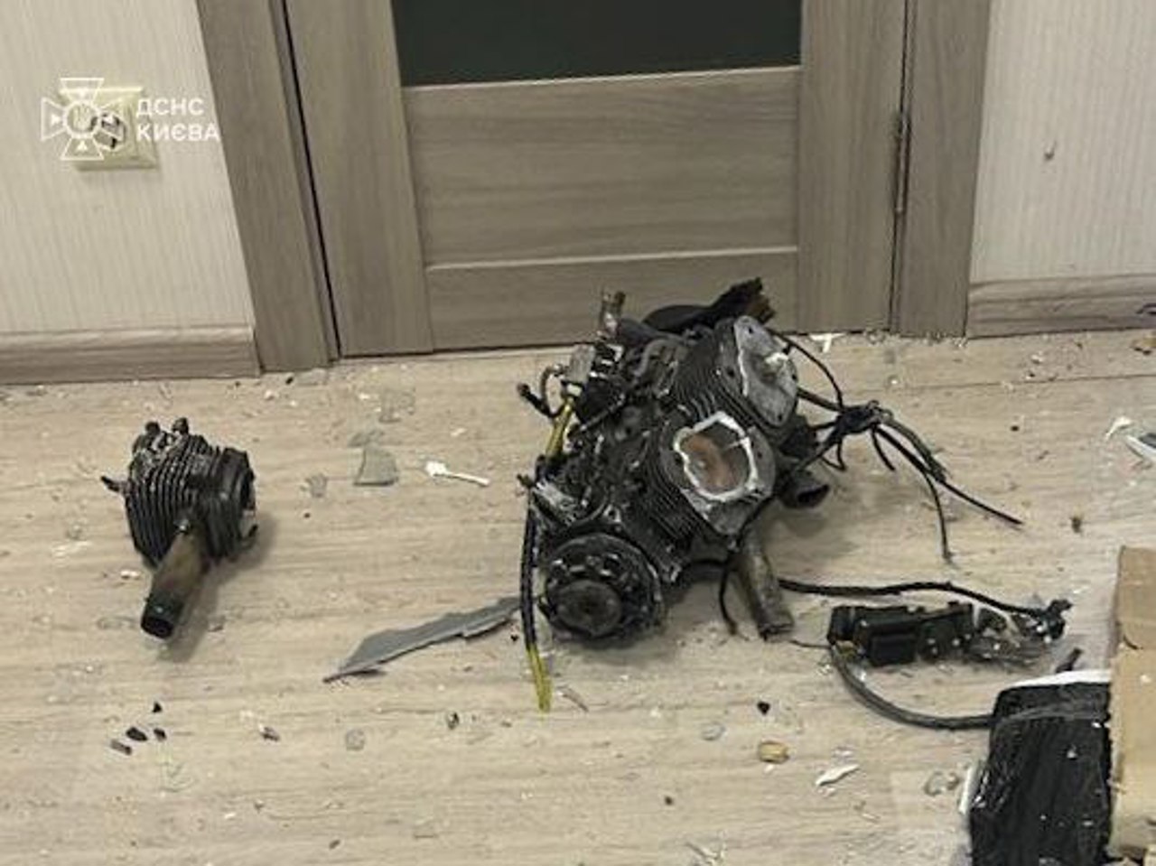 Motorul unei drone rusești, găsit într-un apartament din Kiev după atacul nocturn