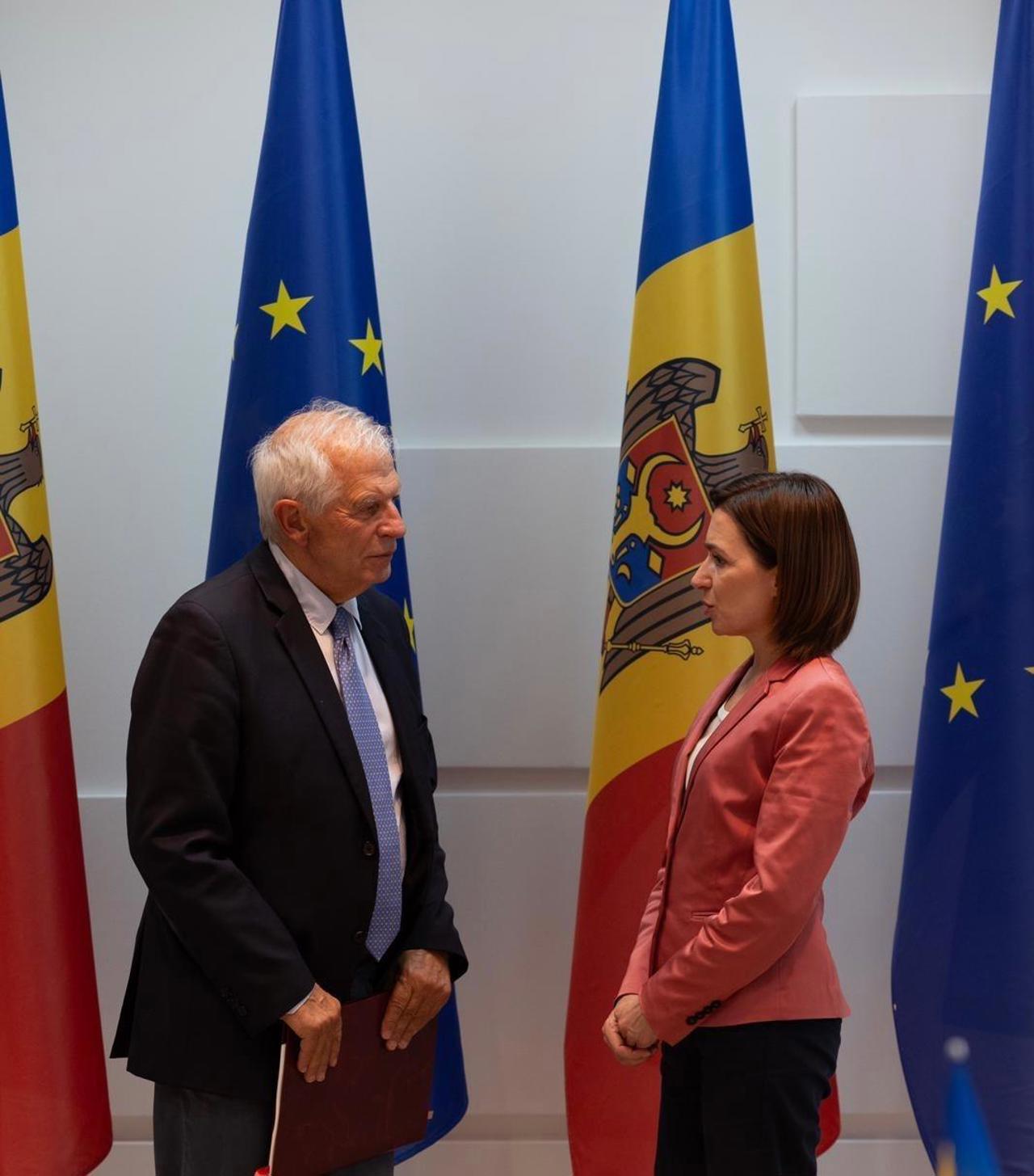 „UE va continua să fie solidară cu Republica Moldova”. Josep Borrell a avut o întrevedere, la Chișinău, cu șefa statului