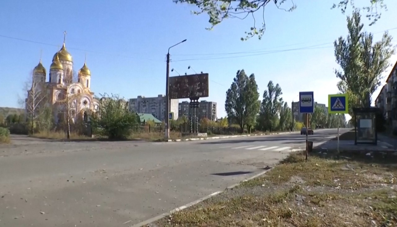 Orașul ucrainean Pokrovsk, sub jurisdicție ucraineană, chiar dacă președintele rus l-a revendicat 